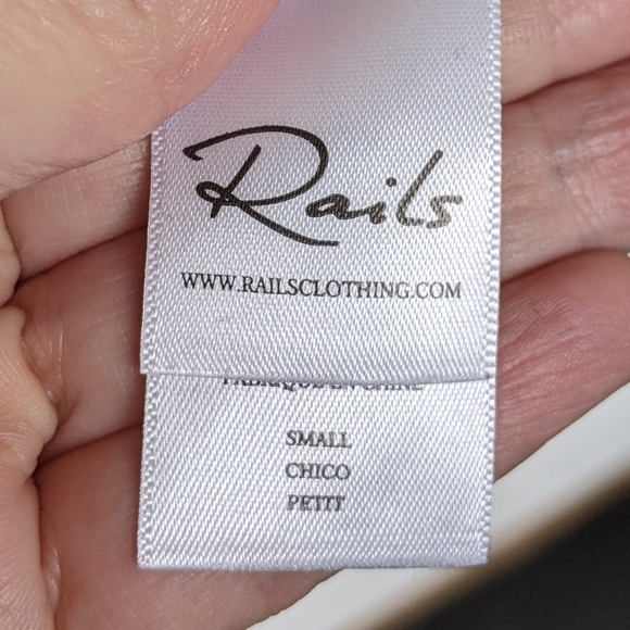 Rails Everly Black Textured Stripe Linen Blend Mini Dress Size Small - Picture 4 of 6